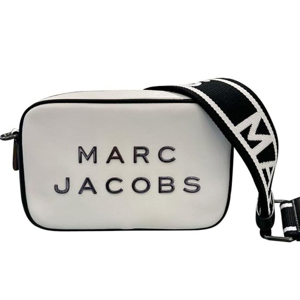 Marc Jacobs Flash Leather Crossbody Bag, Black/White